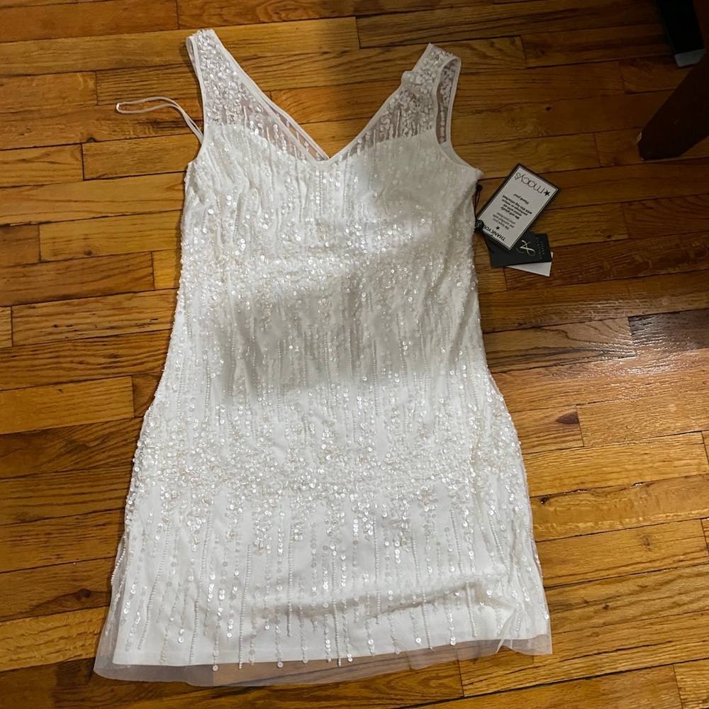 Adrianna Papell Embellished A-Line Dress